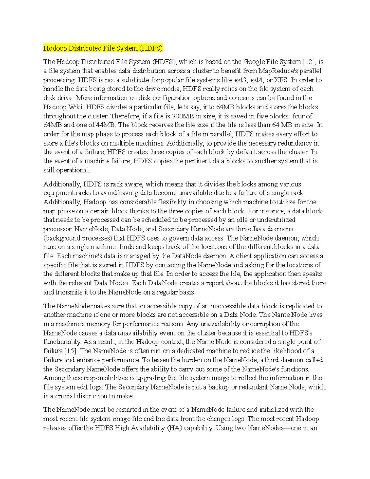 Hodoop Distributed File System - HDFS is not a substitute for popular ...