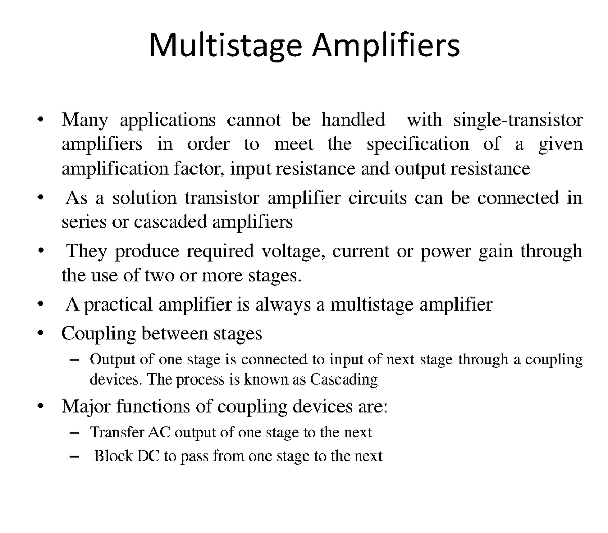 AEC module 3 mod 3 Multistage Amplifiers Many applications cannot be handled with Studocu