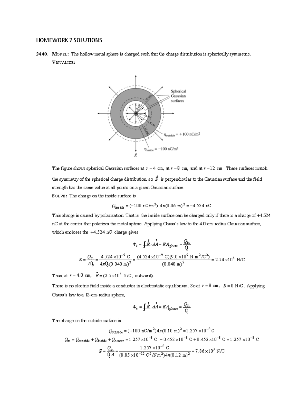Homework 7 Solutions HOMEWORK 7 SOLUTIONS 24. MODEL The hollow
