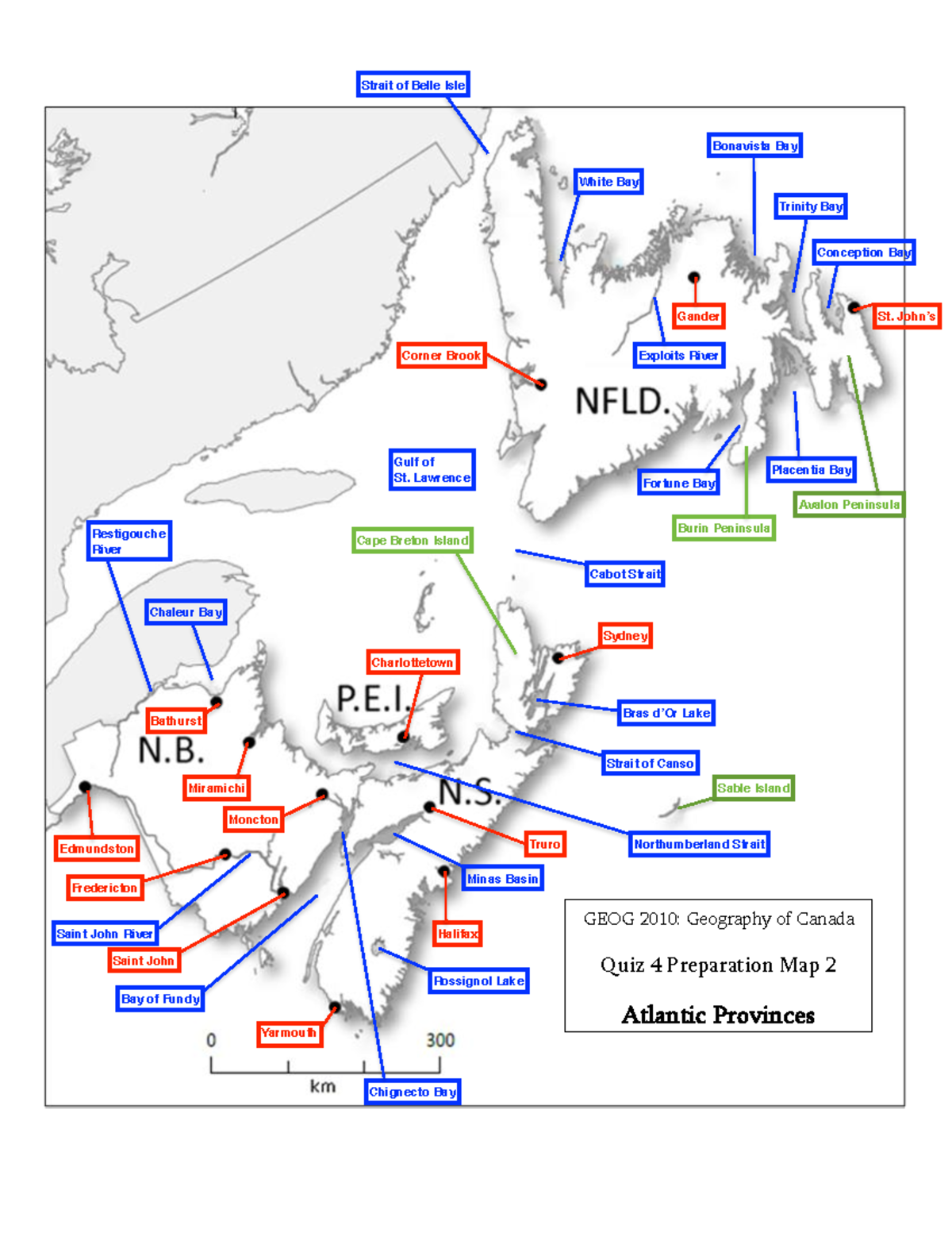 Quiz 4 Map 2 Completed - 2010 A/B - GEOG 2010: Geography Of Canada Quiz ...