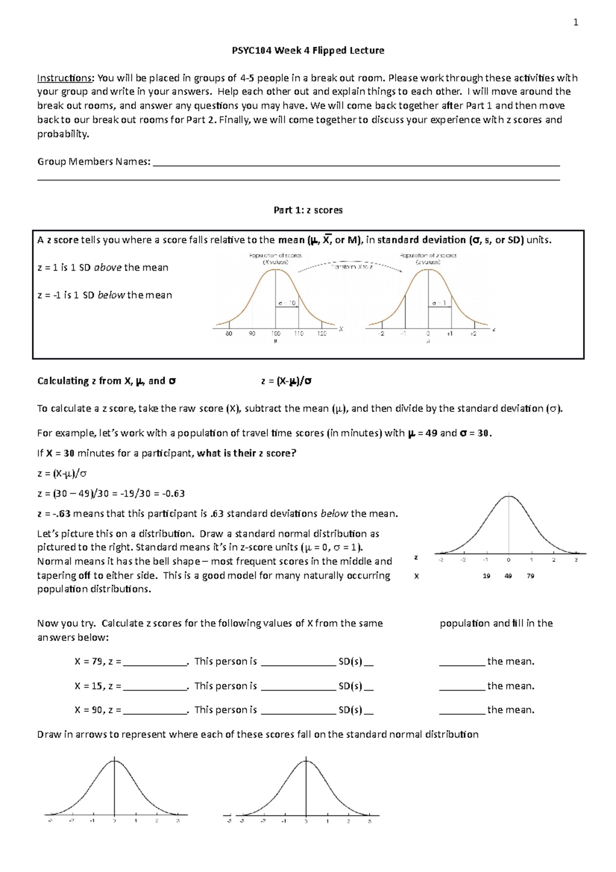 Week 4 flipped lecture handout 2020 - PSYC104 Week 4 Flipped Lecture ...