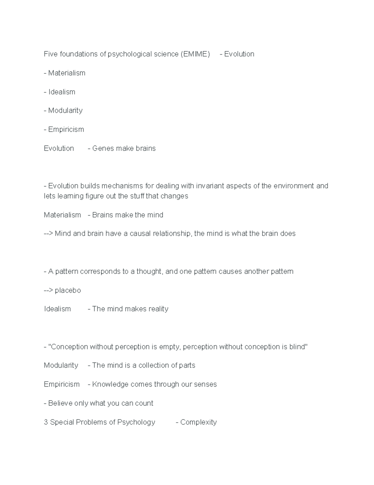 Intro to psychology study guide - Five foundations of psychological ...