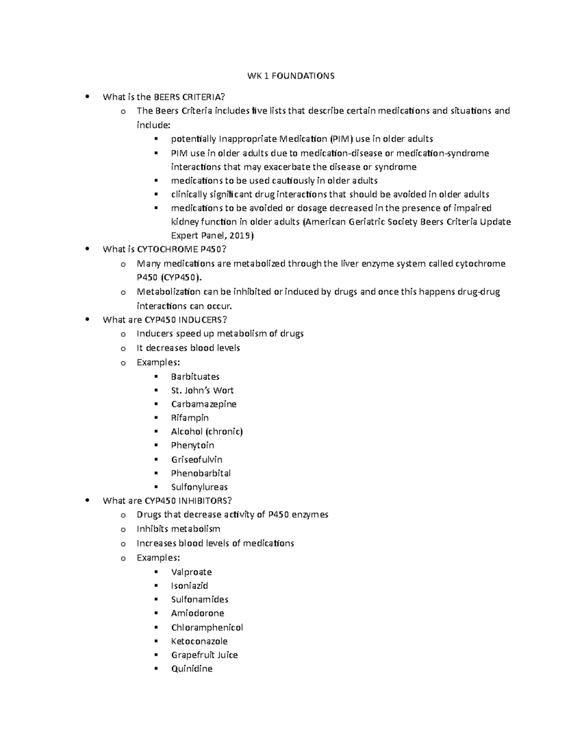 WK 1 Foundations Notes - May/June 2022 NR565 Advance Pharmacology-Badal ...