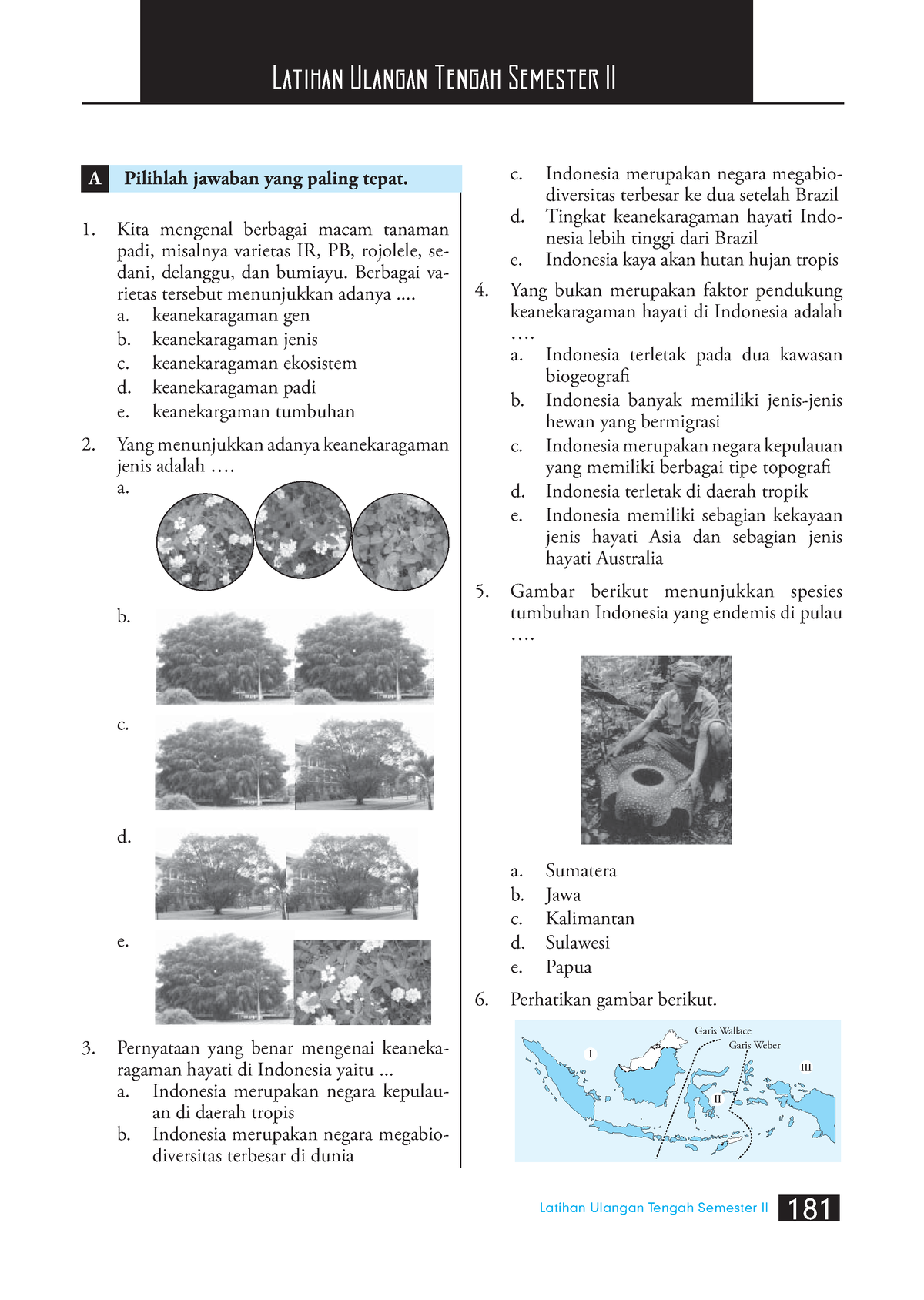 Biologi PDF-190 - Latihan Ulangan Tengah Semester II 181 A Pilihlah ...