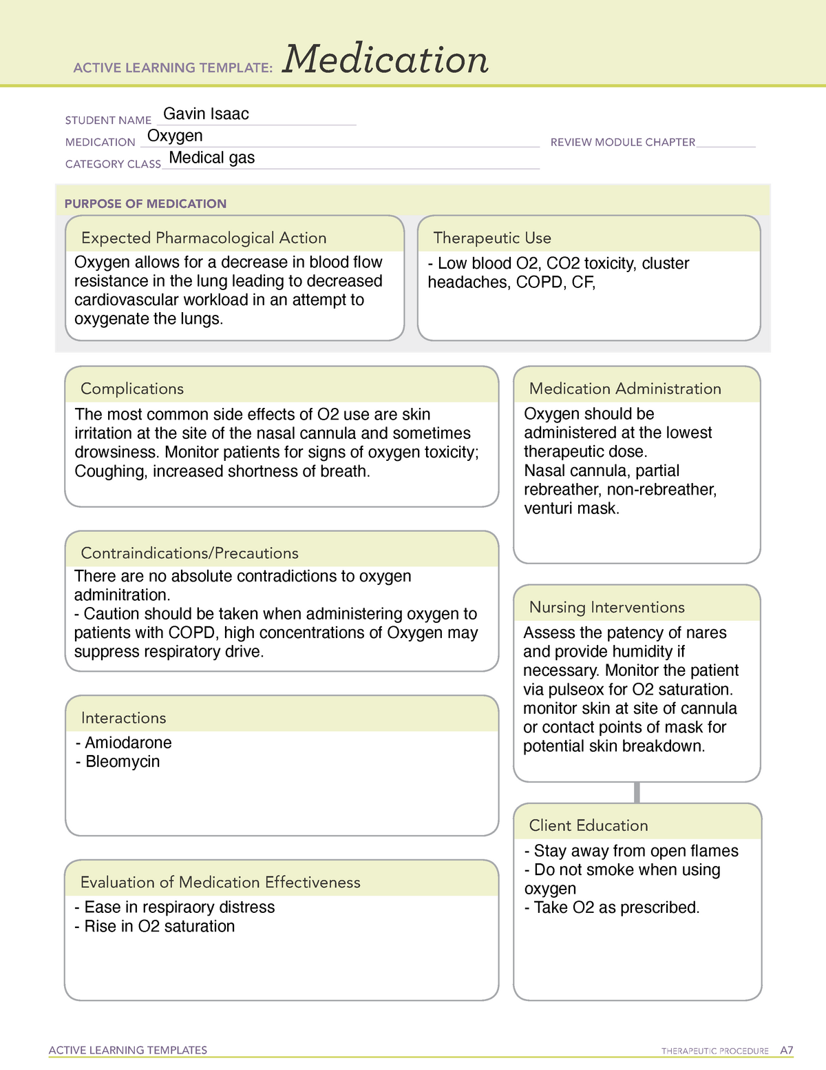 Med Oxygen Active Learning Template ACTIVE LEARNING TEMPLATES