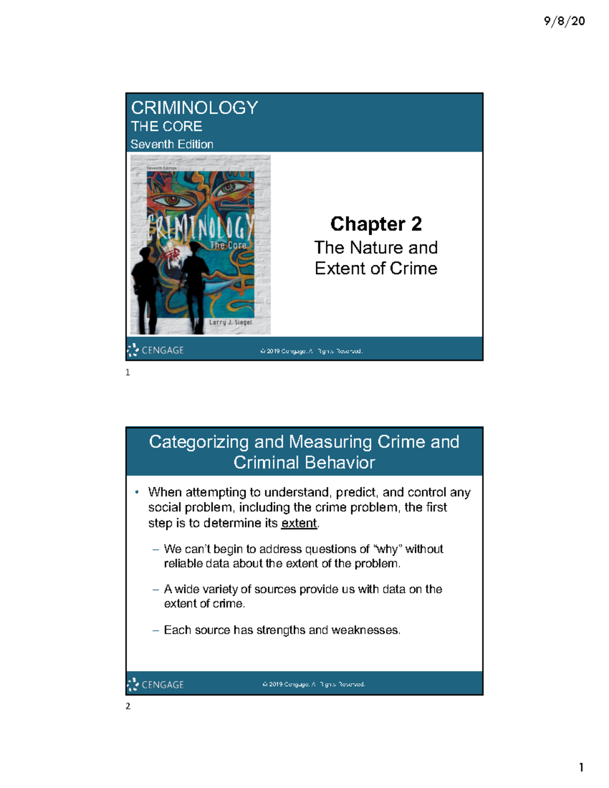 Criminology Chapter 2 Notes - Warning: TT: undefined function: 32