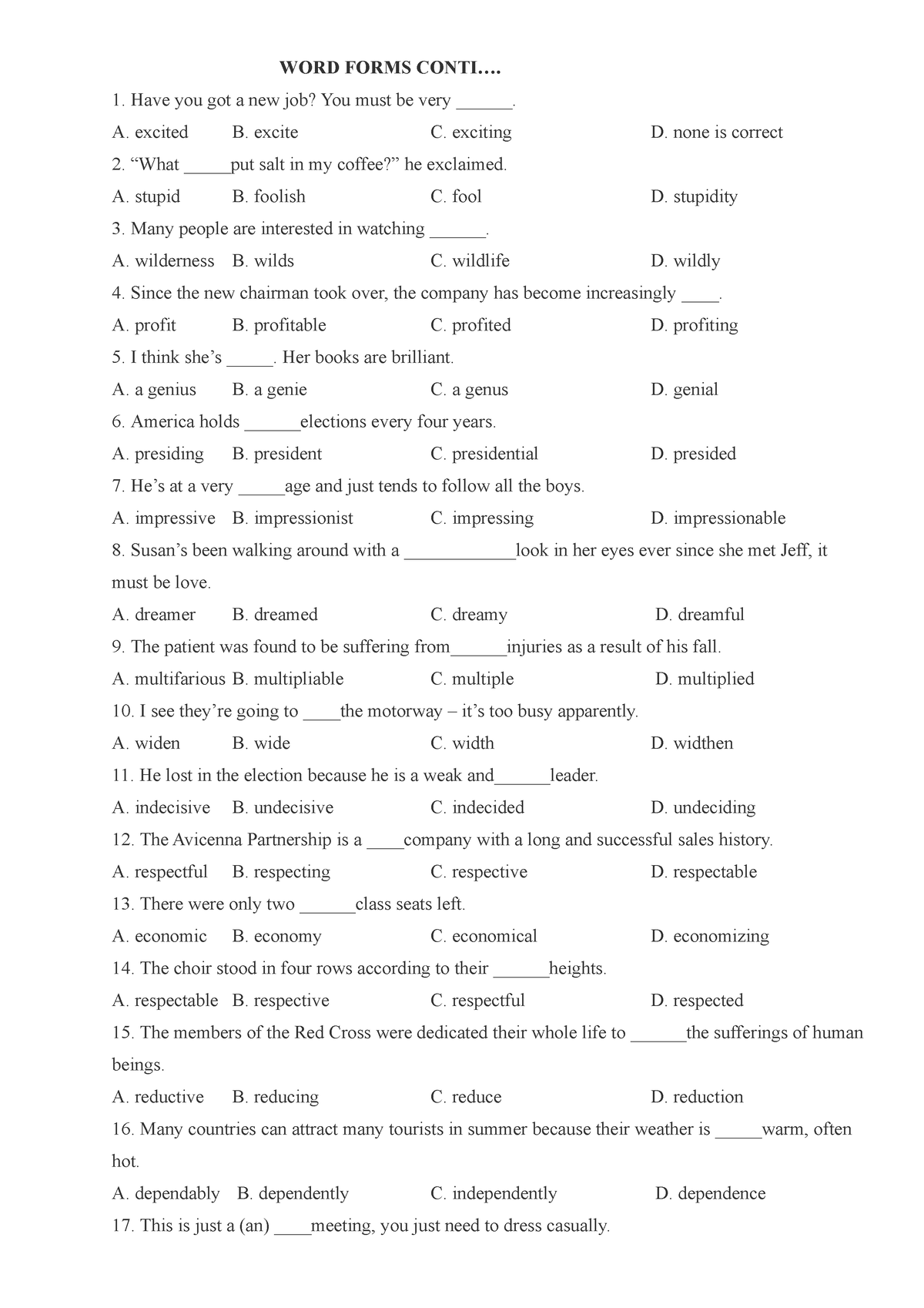 word-forms-conti-word-forms-conti-have-you-got-a-new-job-you