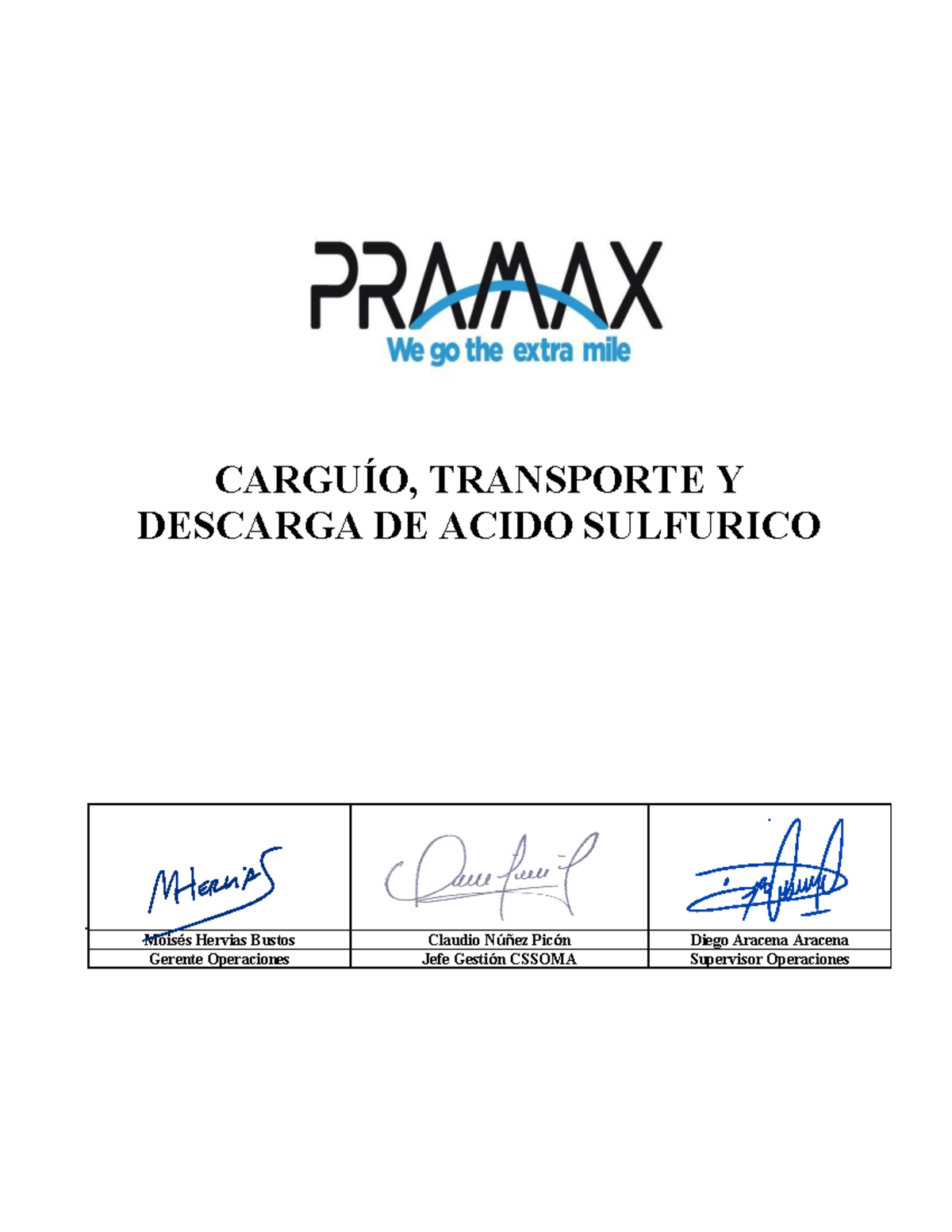 1.- Procedimiento Carguío Transporte y Descarga de Ácido Sulfúrico-2 ...