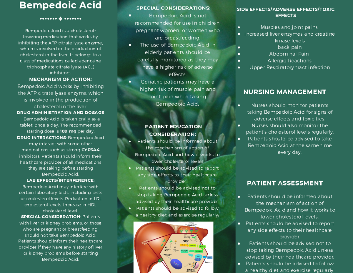 Bempedoic Acid Brochure - Bempedoic Acid Bempedoic Acid Is A ...