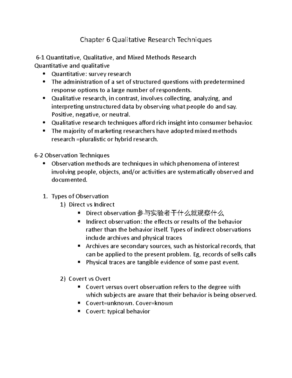 chapter 6 research methods mathematical content