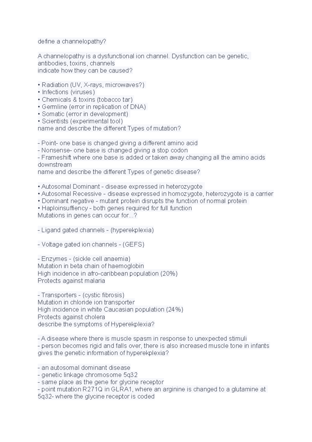 Channelopathies - define a channelopathy? A channelopathy is a ...