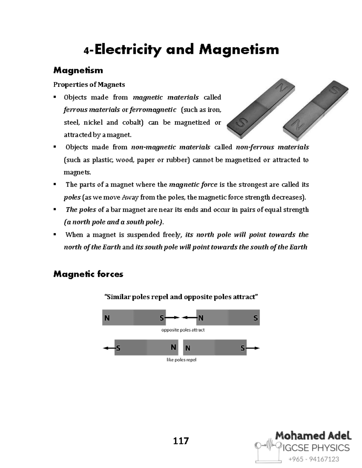 4-electricity and magnetism - 4-Electricity and Magnetism Magnetism ...