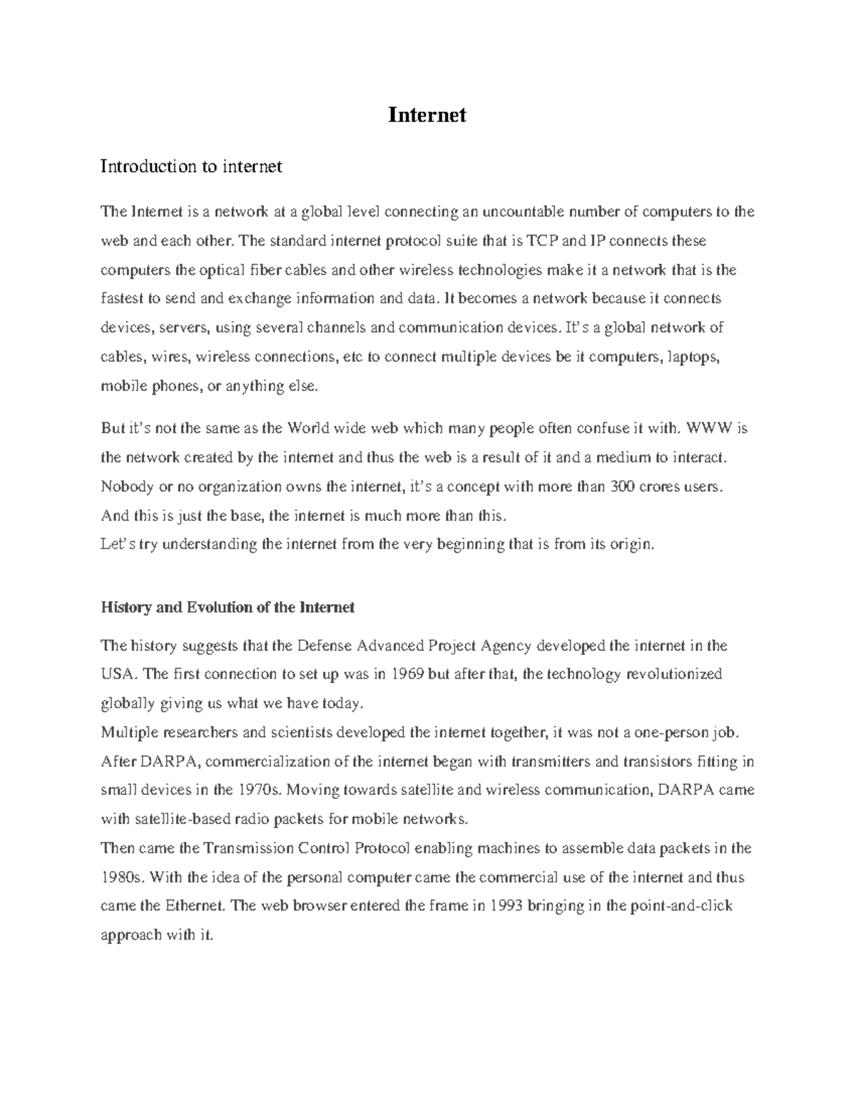 Internet converted working of internet internet introduction to