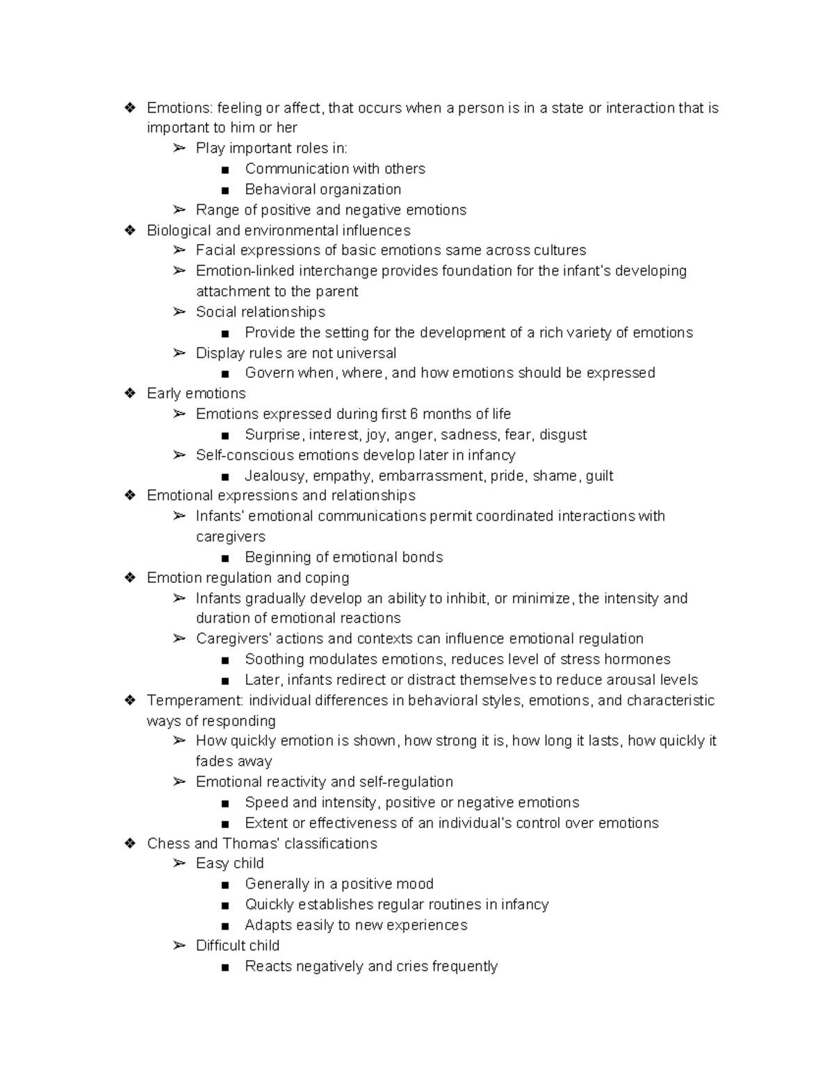 Psych notes test 2 - nature vs nurture, emotional expression/regulation ...