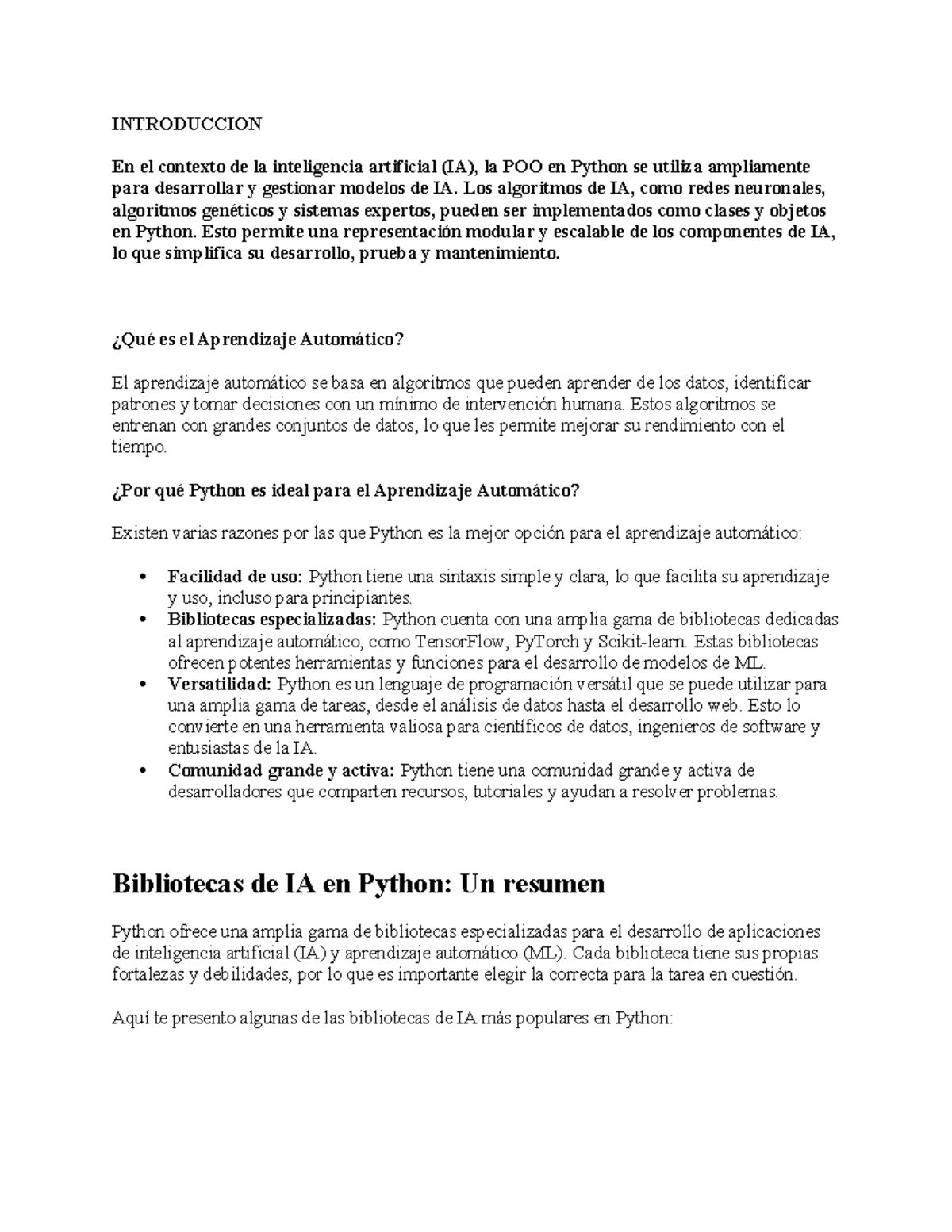 Python POO - INTRODUCCION En el contexto de la inteligencia artificial ...