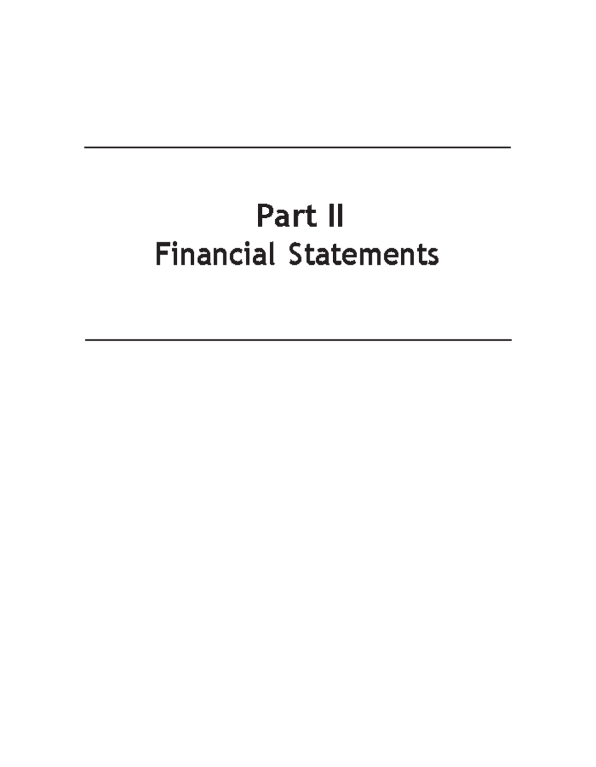 Usali 2020 Part II Financial Statements Part II Financial Statements A complete set of