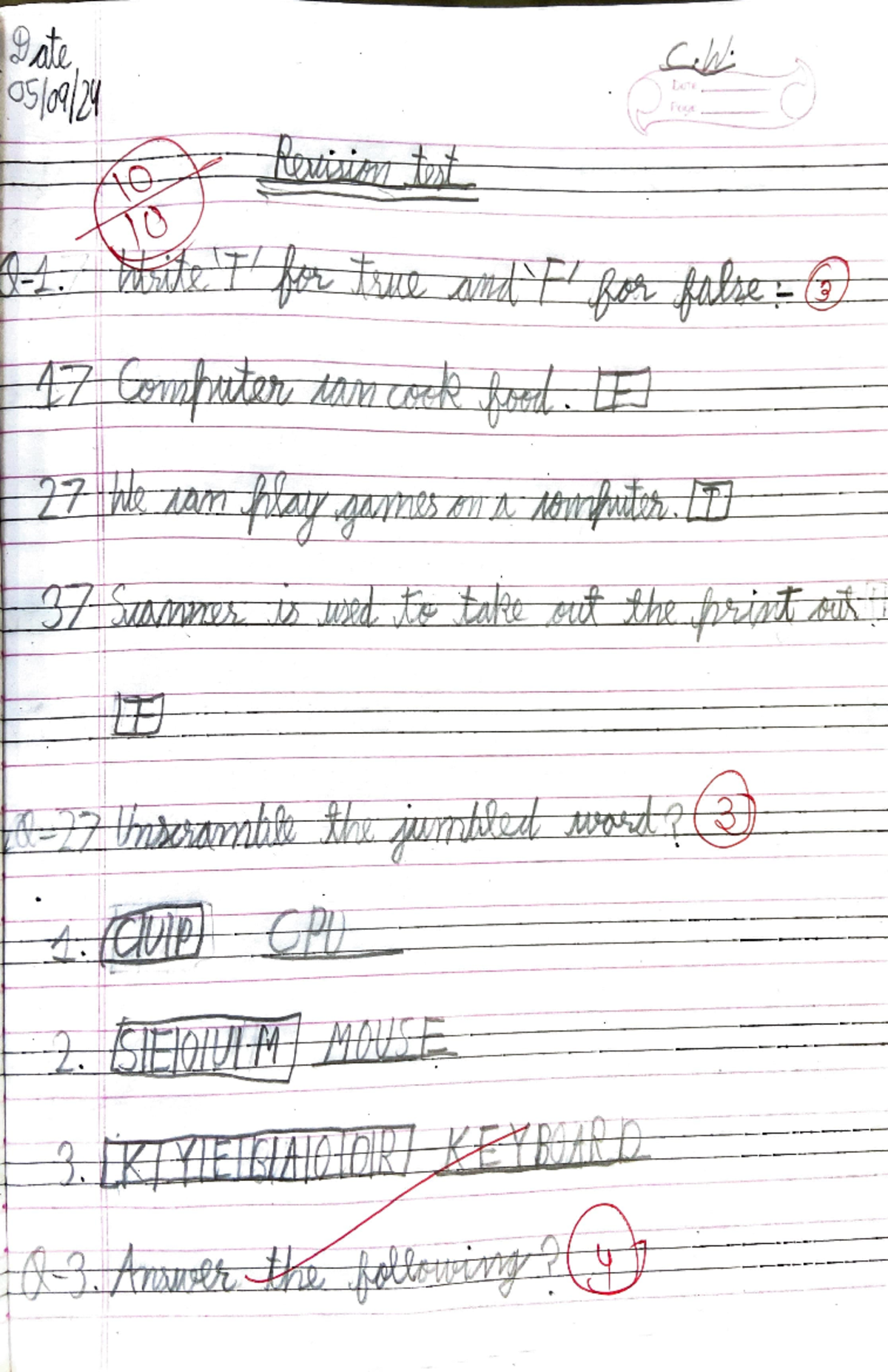 Computer revision test - Computer Science HL - r 1 ~' H-r- • - I ./ E ...