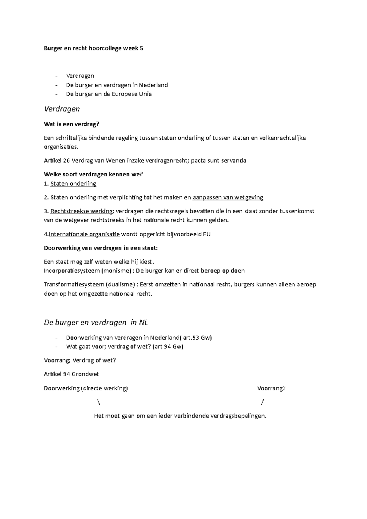 Burger En Recht Hoorcollege 2 Artikel 26 Verdrag Van Wenen Inzake 