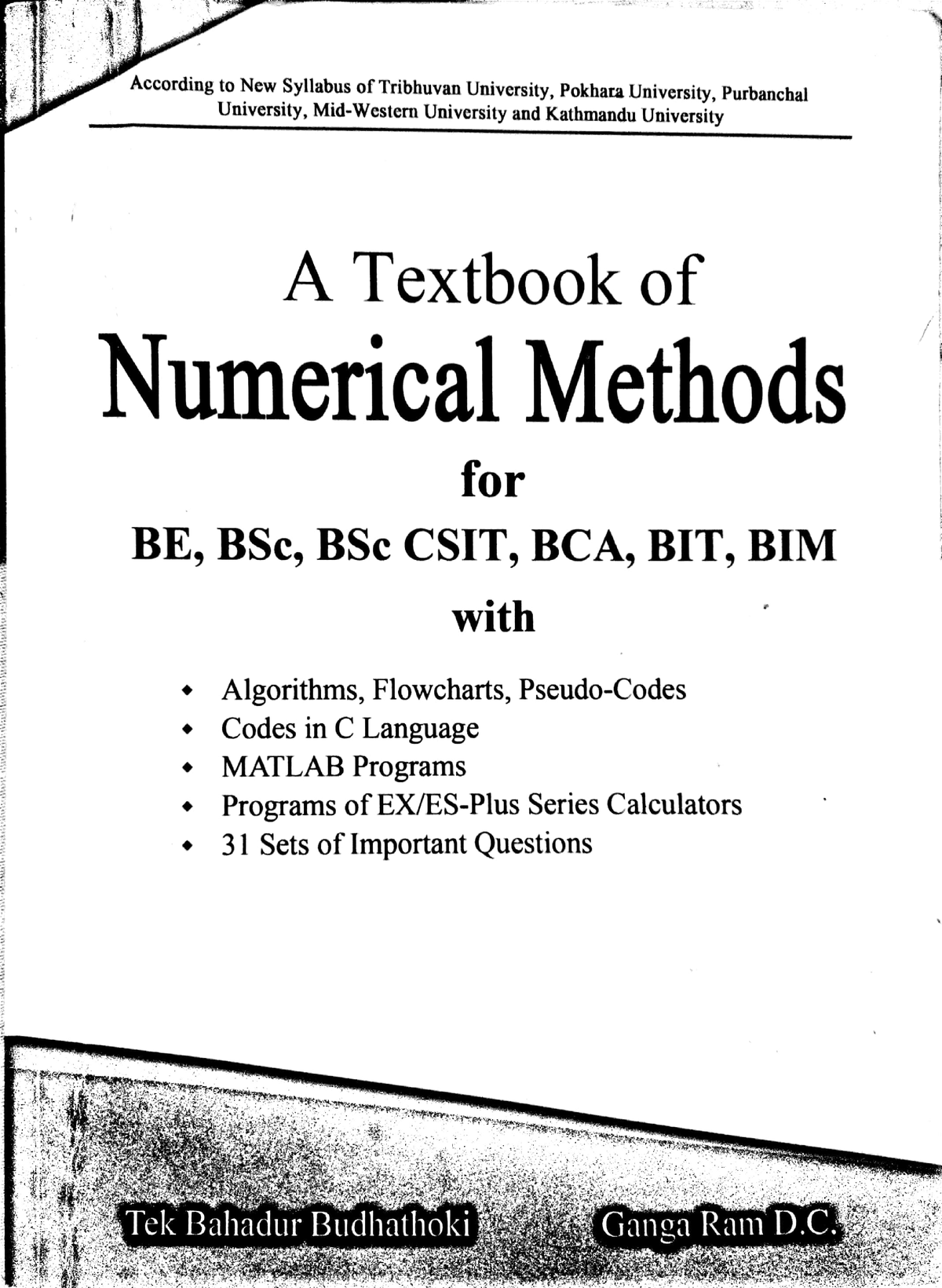 A Textbook Of Numerical Methods 3934170332936108873 - Turbo Machines ...