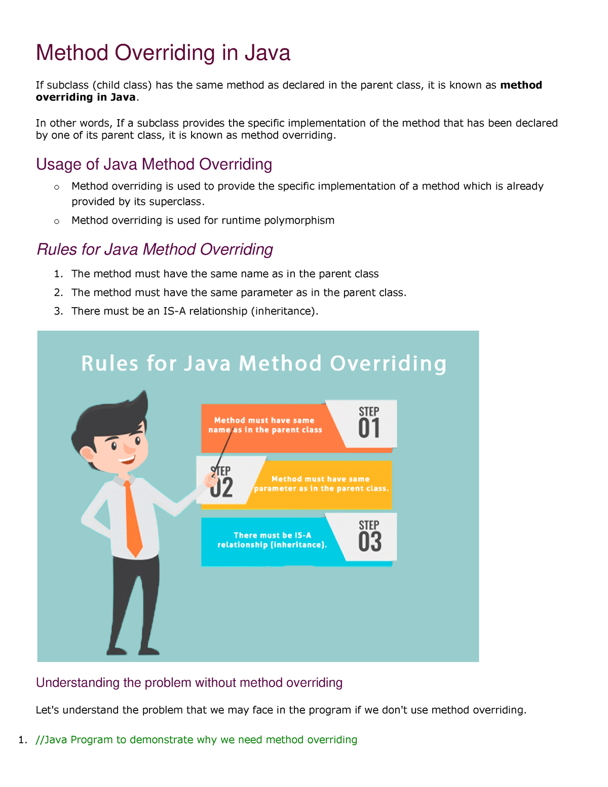 method-overriding-in-java-in-other-words-if-a-subclass-provides-the