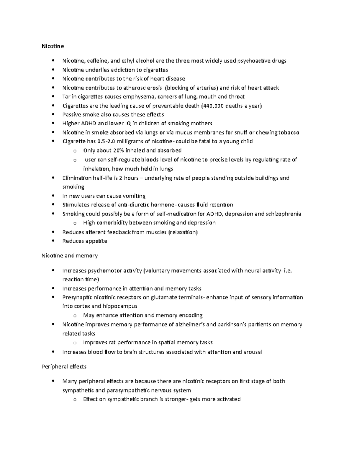 10 24 Nicotine and Caffeine - Nicotine Nicotine, caffeine, and ethyl ...