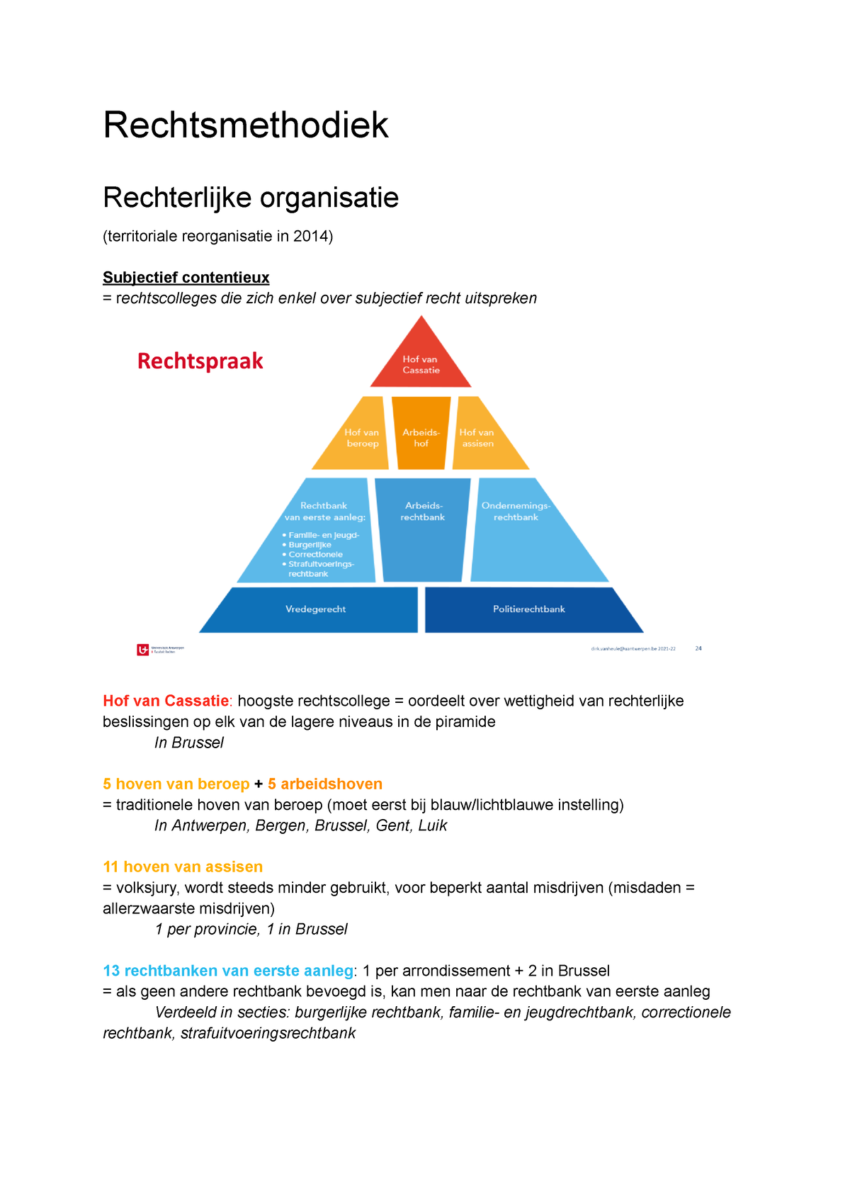 Rechtsmethodiek Theorie - Rechtsmethodiek Rechterlijke Organisatie ...