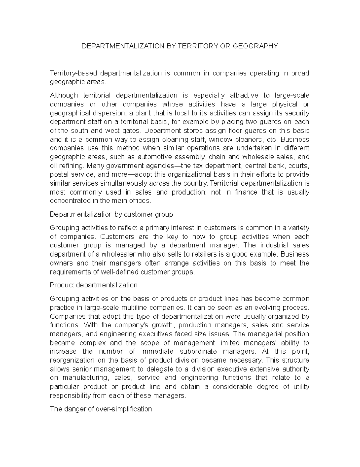 Will Departmentalization Help Or Harm You?  2 Key Results Revealed - hegjclh