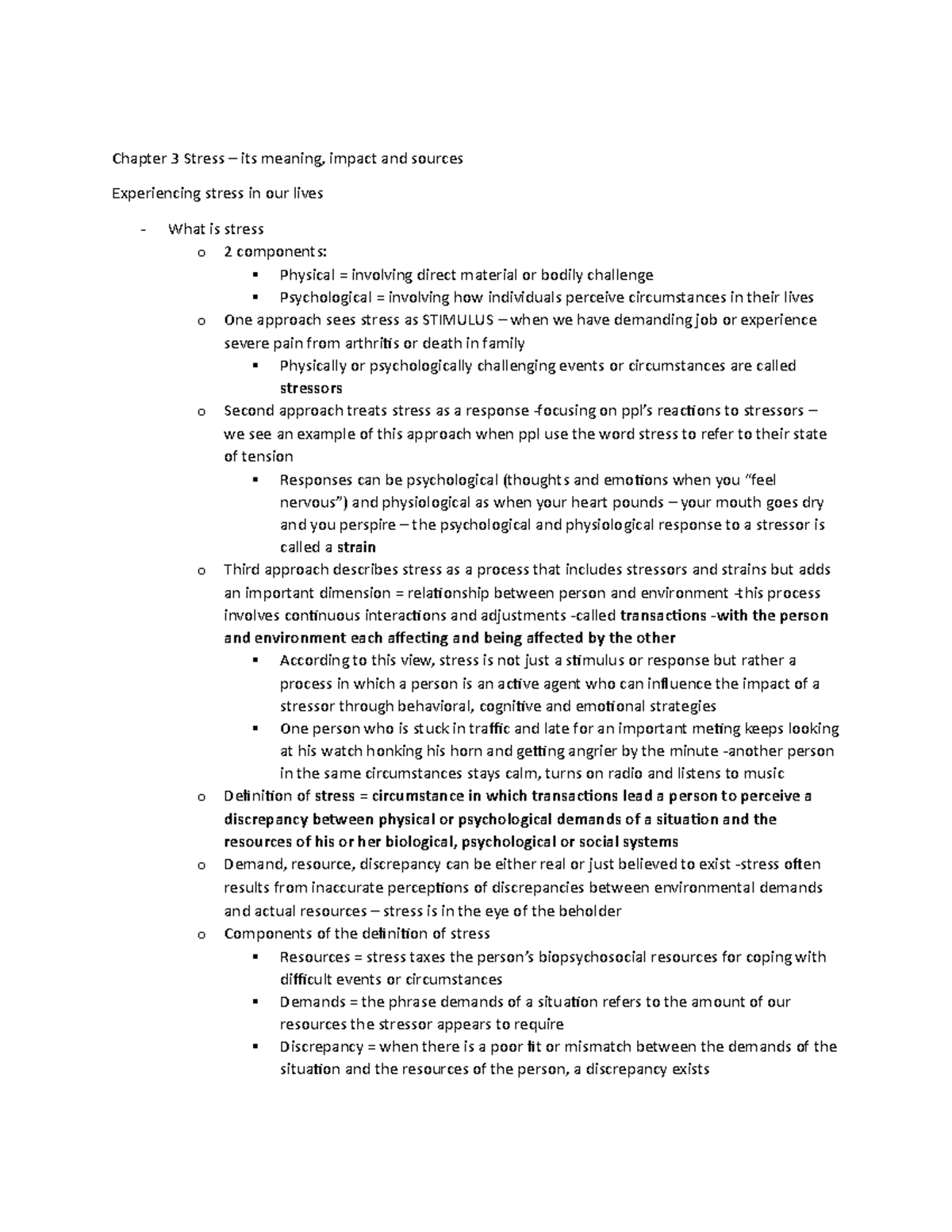 Chapter 3 -2 - Chapter 3 Stress – its meaning, impact and sources ...