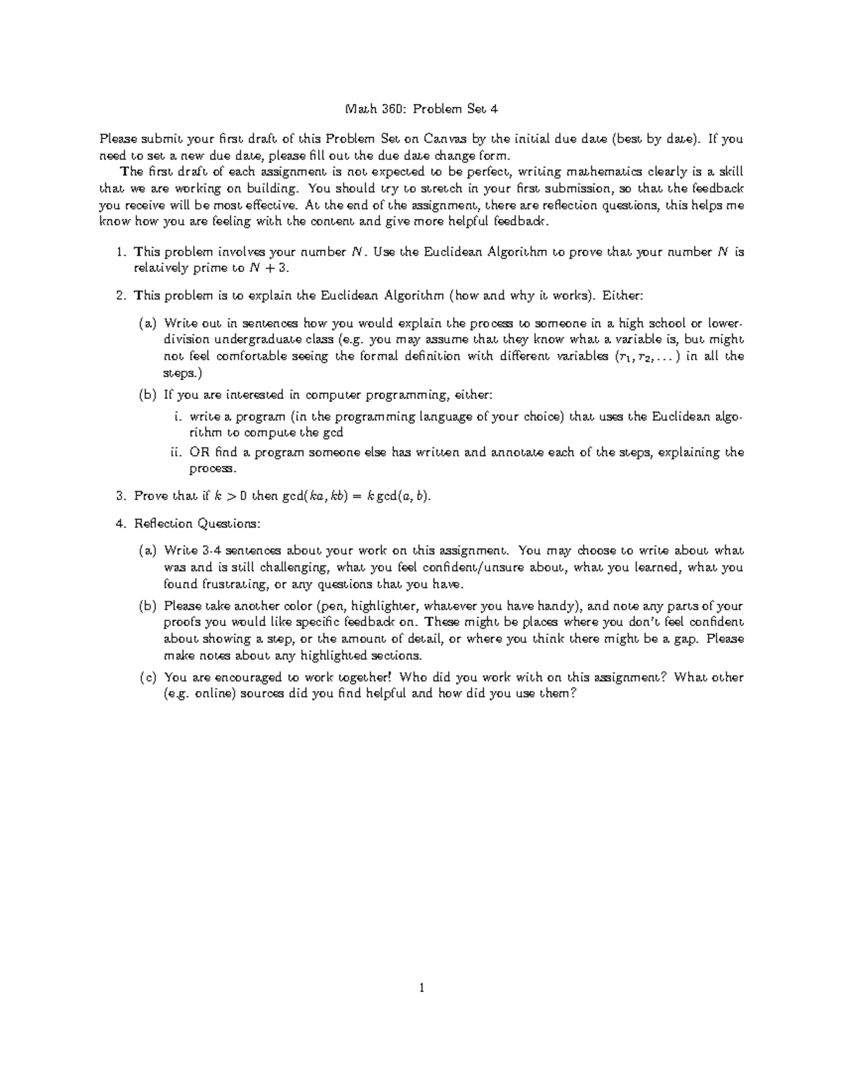 2022Math360Problem Set 4 - Math 360: Problem Set 4 Please submit your ...