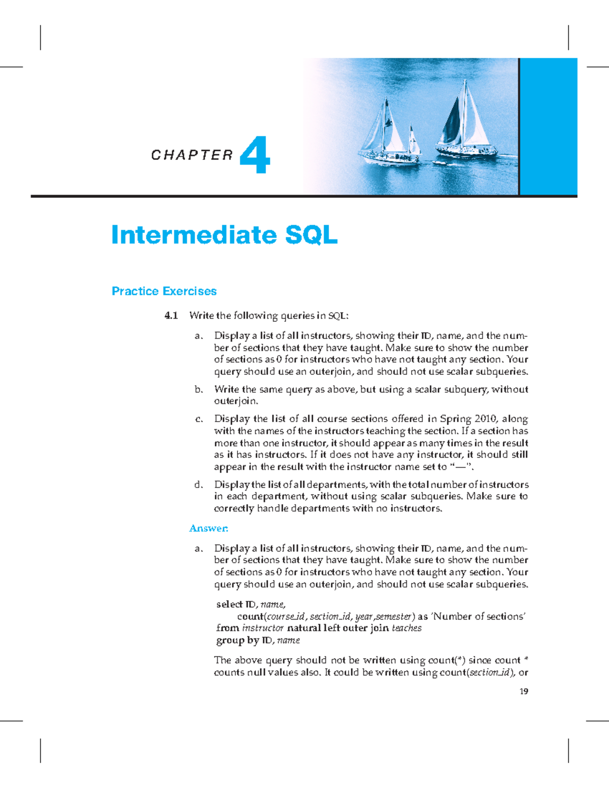 4s - Databases - C H A P T E R 4 Intermediate SQL Practice Exercises 4 ...
