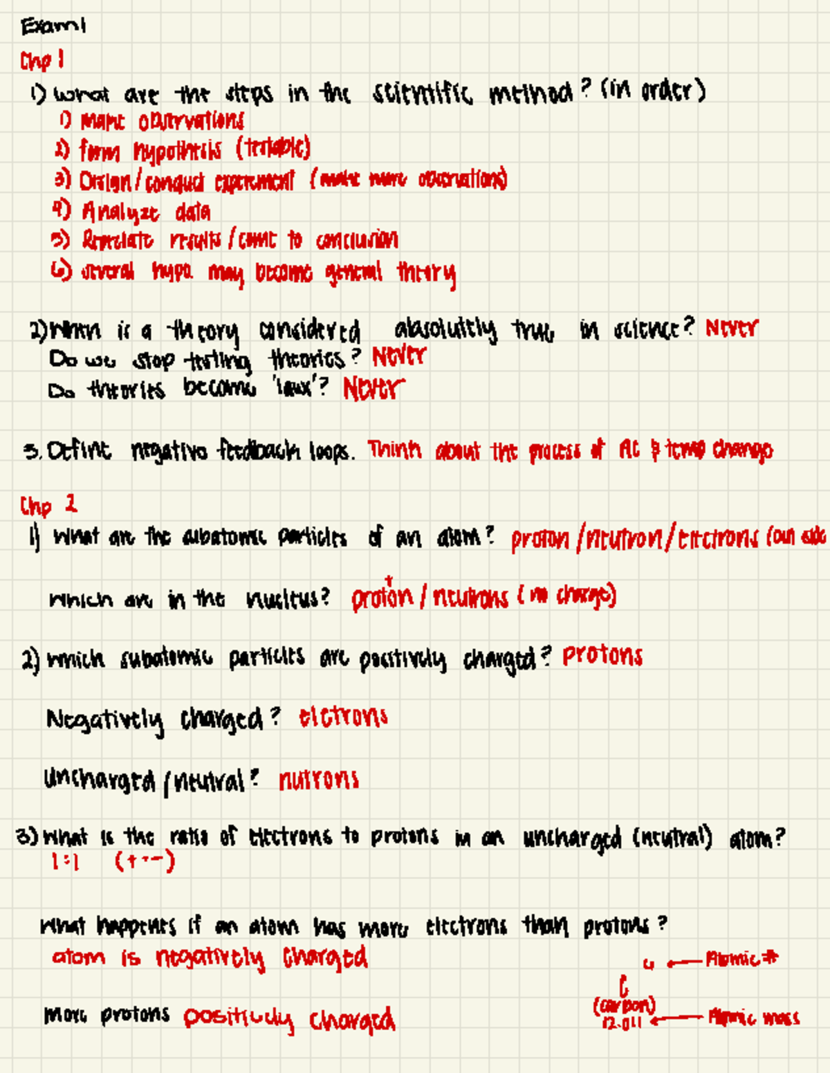 Study Guide 1 - Examl Chp 1 1) What are the steps in the scientific ...
