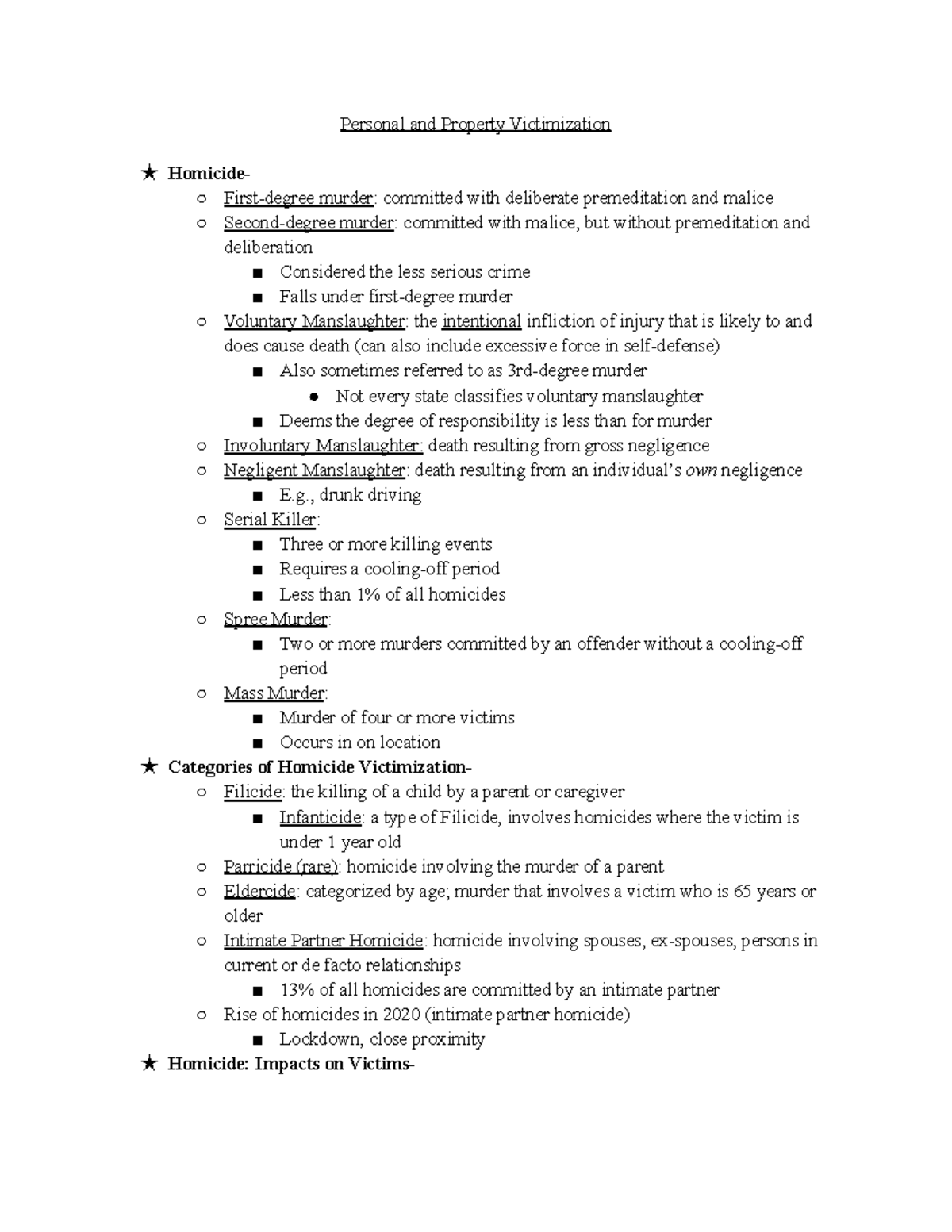 Victimology W6 2 13 - Dr. Acquaviva Ball State University - Personal ...