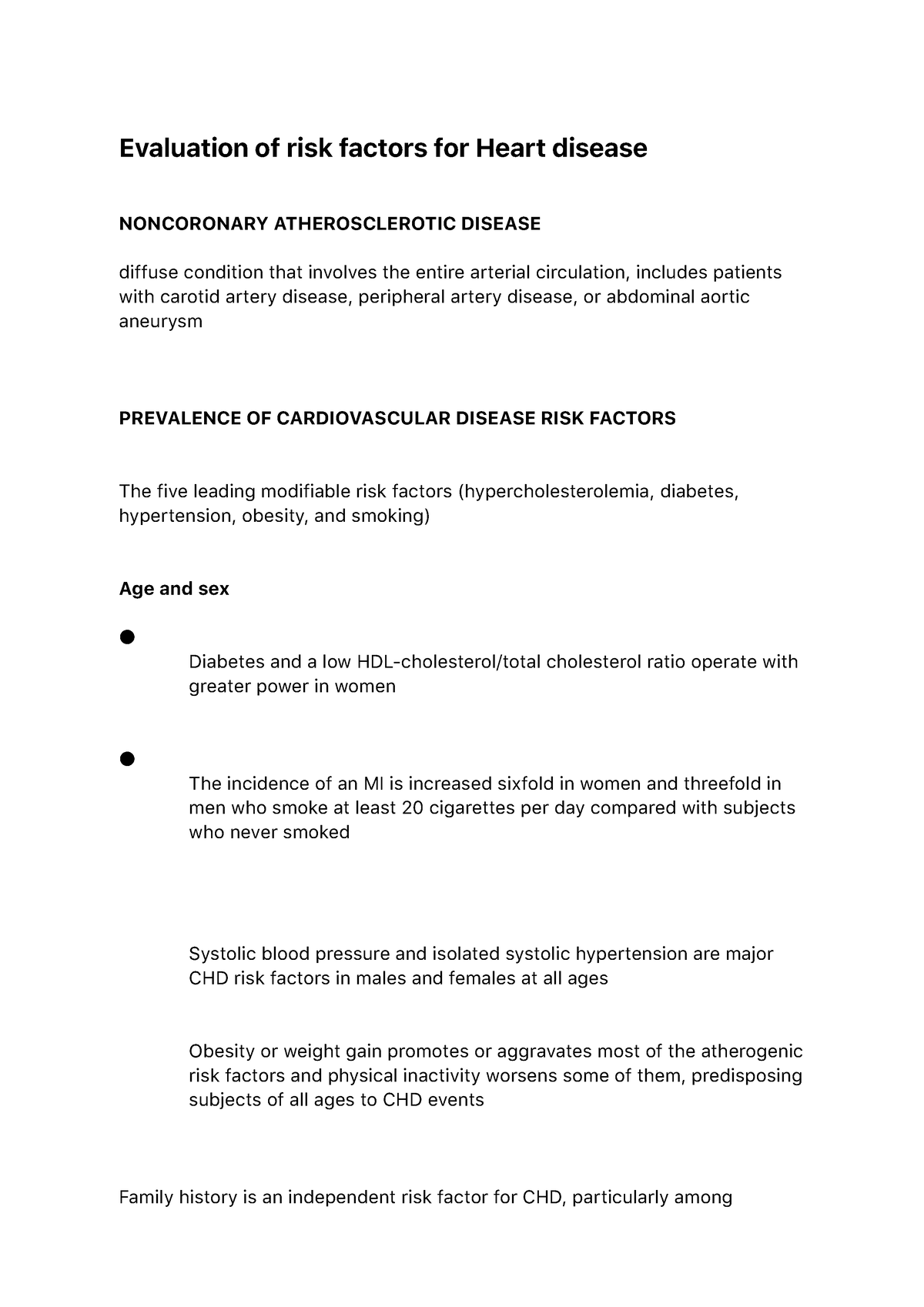 Evaluation of risk factors for Heart disease - Evaluation of risk ...