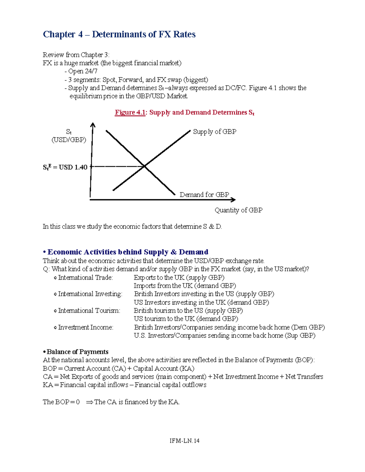 Determinants of FX Rates - Chapter 4 – Determinants of FX Rates Review ...