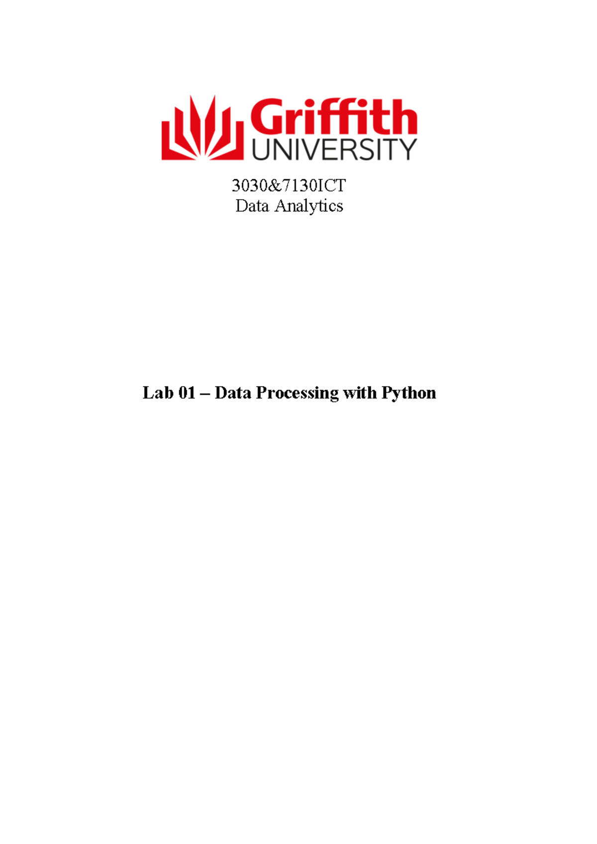 Lab1 (3030&7130ict)-3 - 3030&7130ICT Data Analytics Lab 0 1 – Data ...