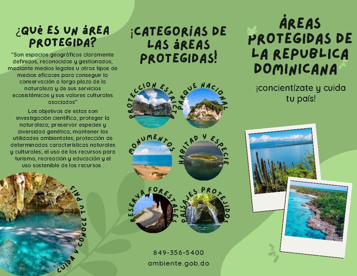 Folleto Brochure De Reservas Naturales - Áreas Protegidas De La ...