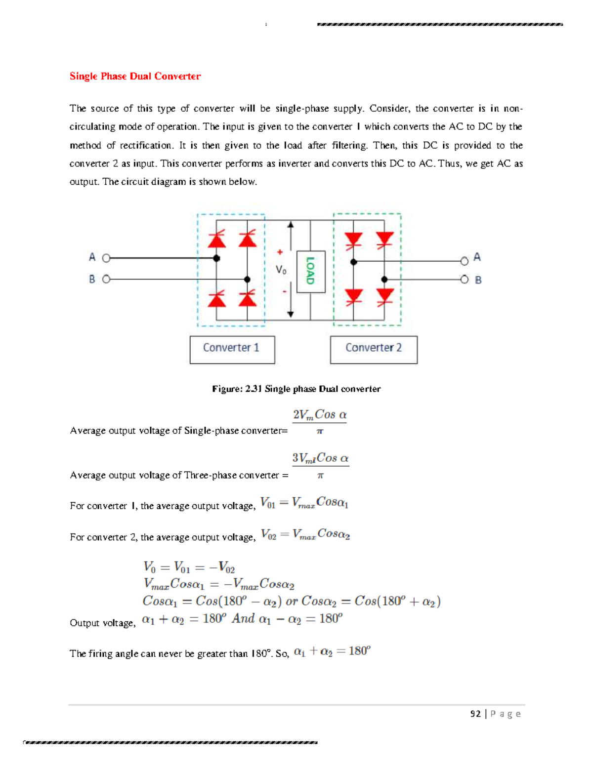 Lecture 9 elec 433 Single Phase Dual Converter The source of this