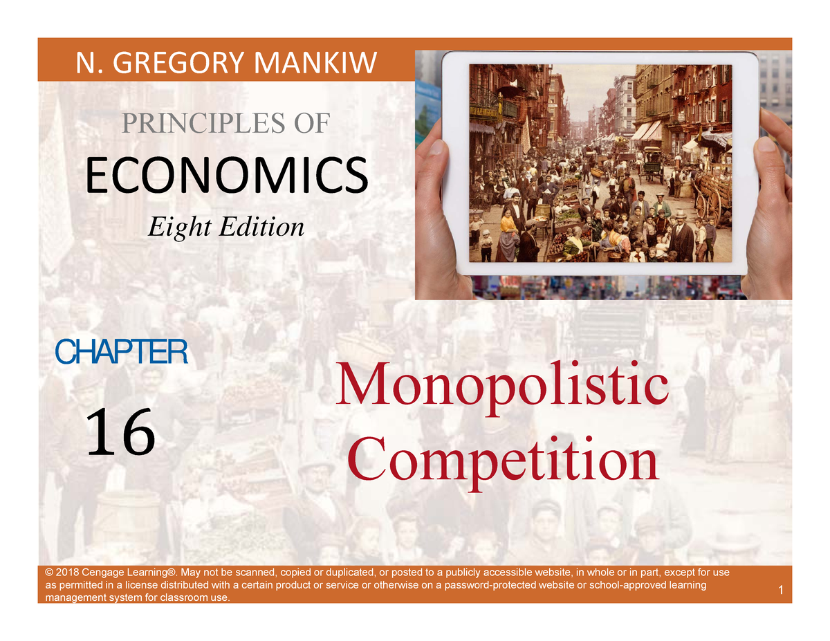 Mankiw Ch 16 Monopolistic Competition - N. GREGORY MANKIW PRINCIPLES OF ...