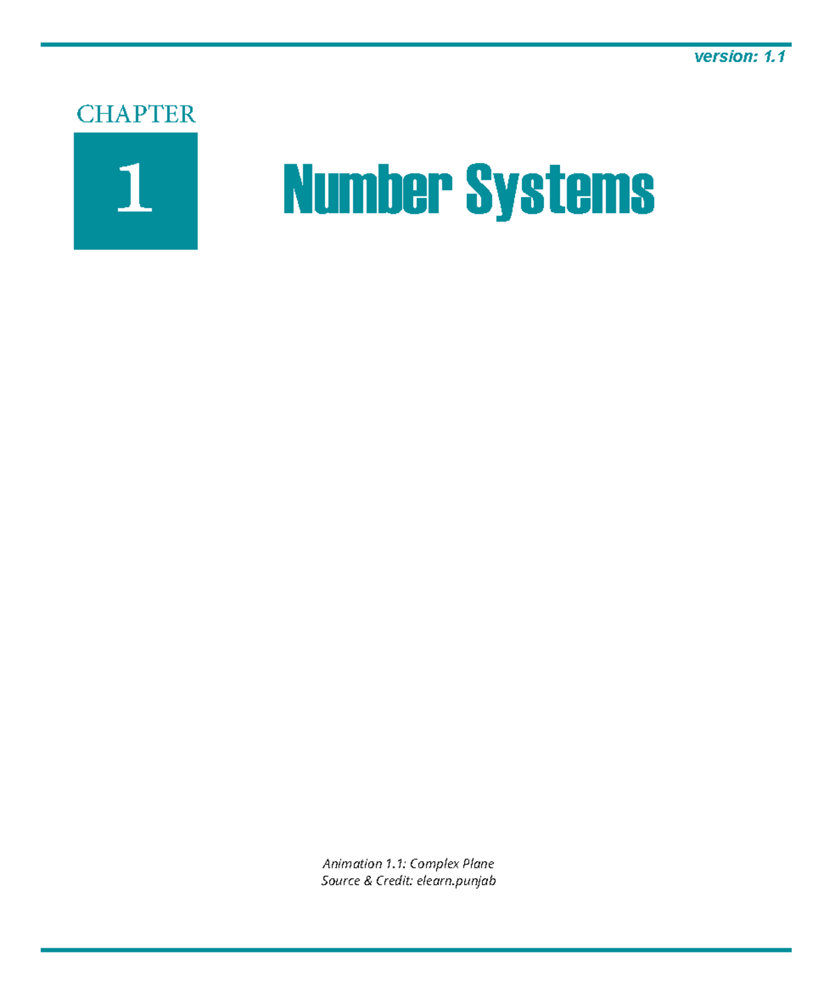 1styear Math Full Book Pb Chapter 1 Number Systems Version 1