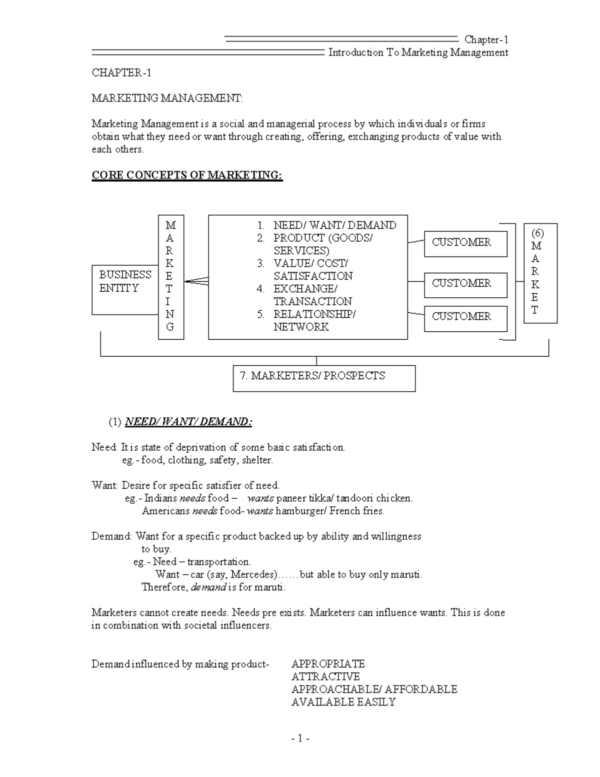 Introduction To Marketing Management - - Studocu