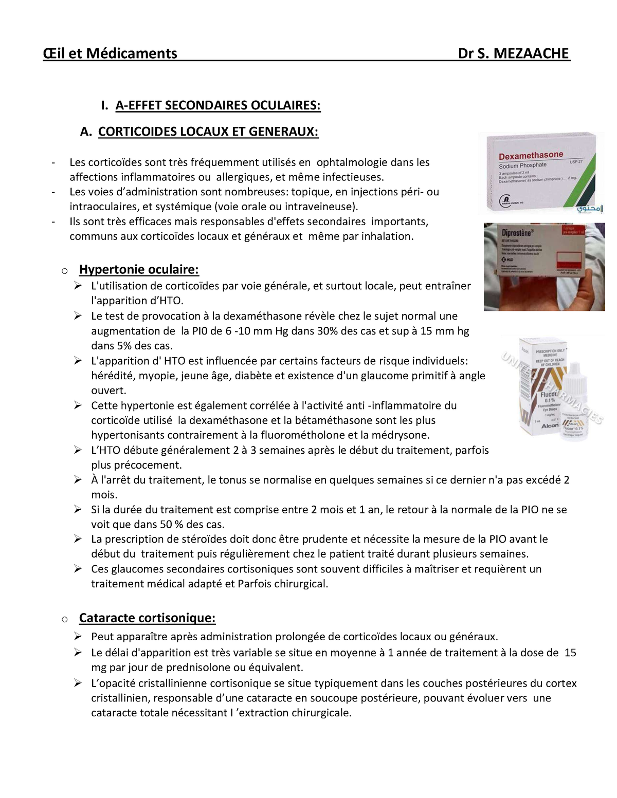 Ophtalmo 6an poly-oeil medicaments - Œil et Médicaments Dr S. MEZAACHE ...