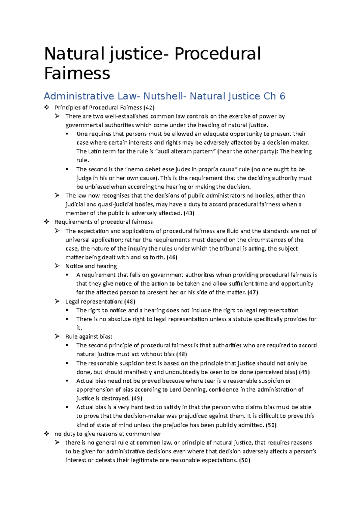 2.2 Natural Justice - Textbook - Natural Justice- Procedural Fairness ...