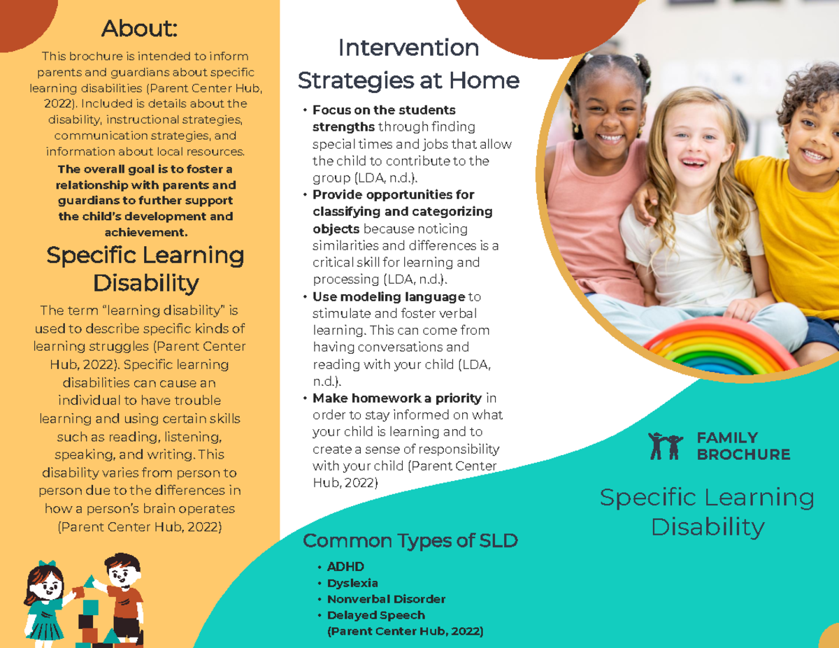 Specific Learning Disability Info Brochure - Common Types of SLD ...