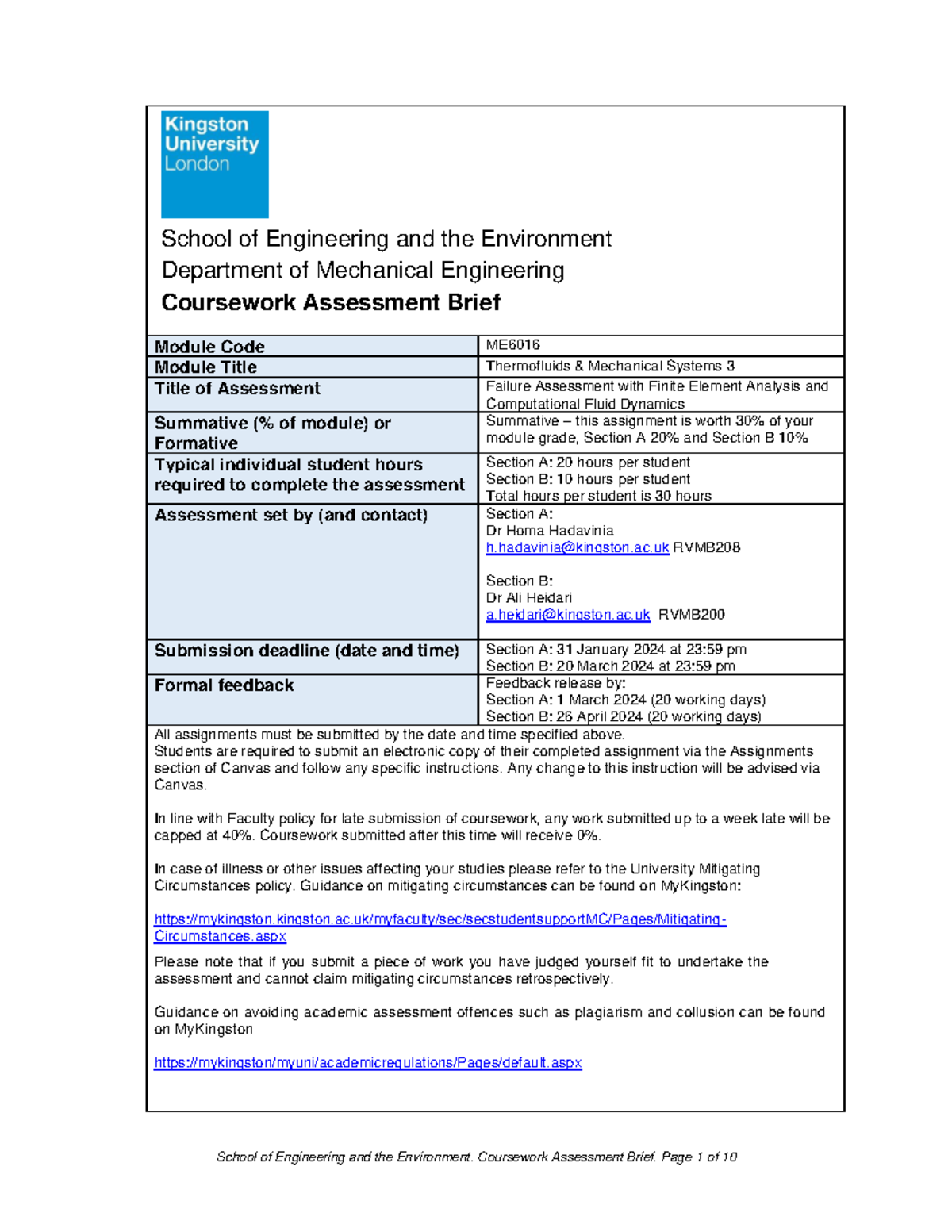 541244 - School of Engineering and the Environment Department of ...