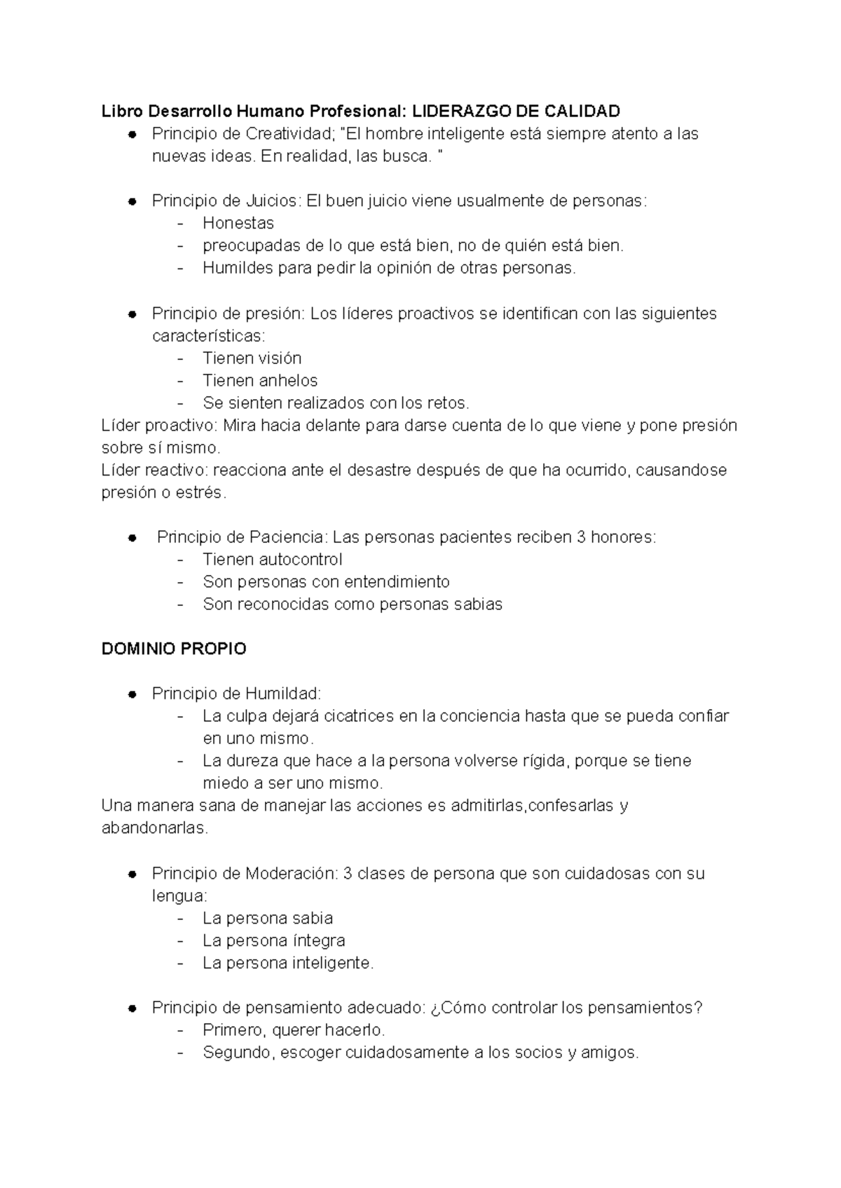 Guia desarrollo - Libro Desarrollo Humano Profesional: LIDERAZGO DE ...