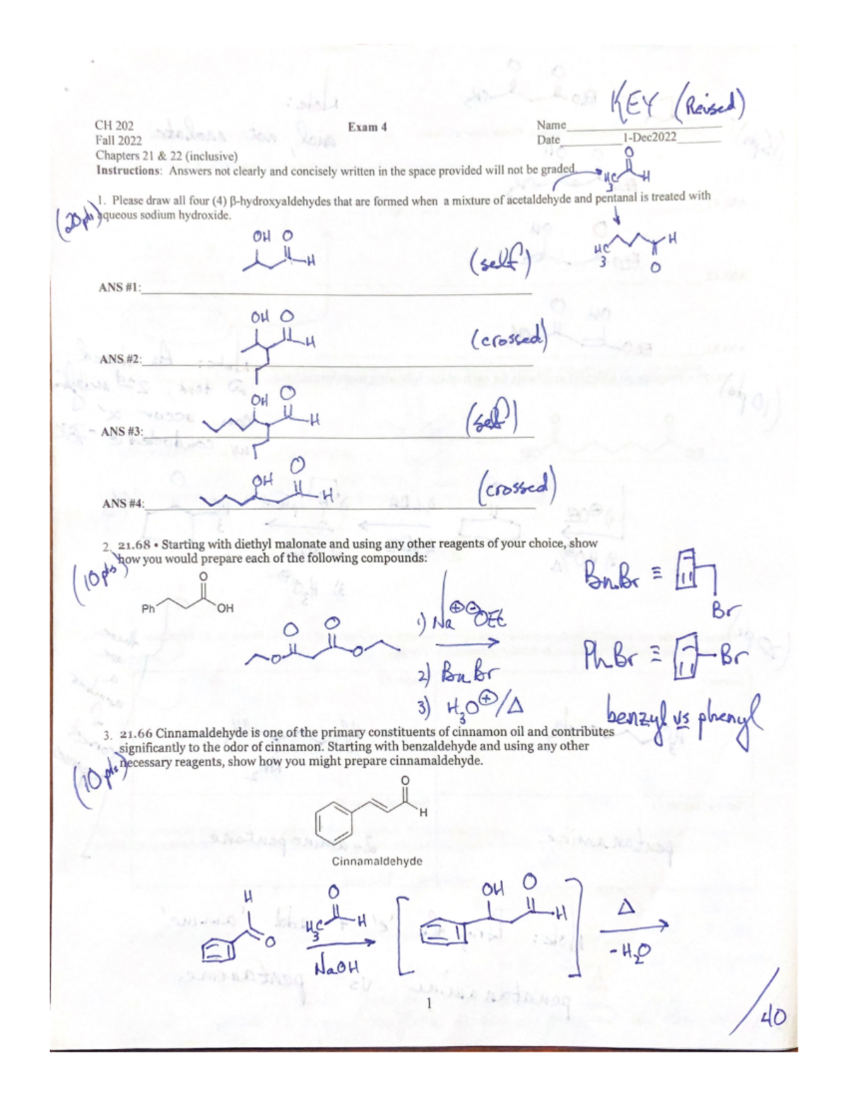 202E4F22ans REV - hardcopy test with answers - CH 202 - Studocu