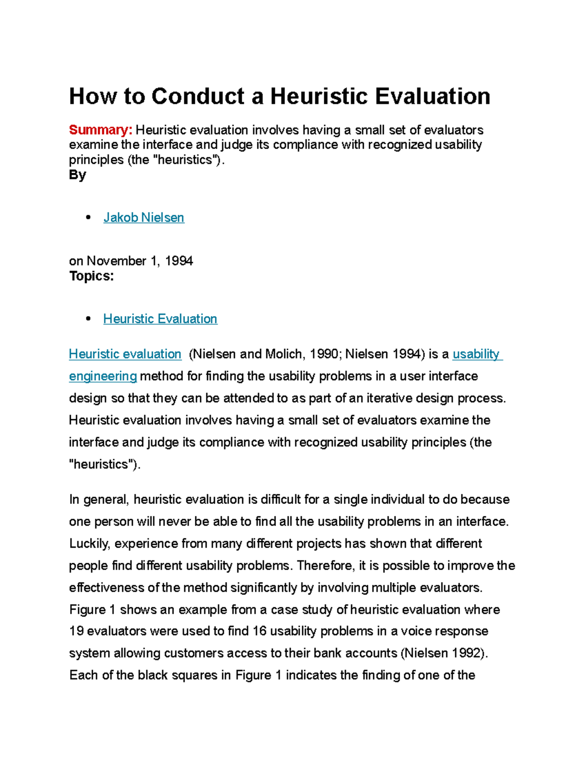 How to Conduct a Heuristic Evaluation - How to Conduct a Heuristic ...
