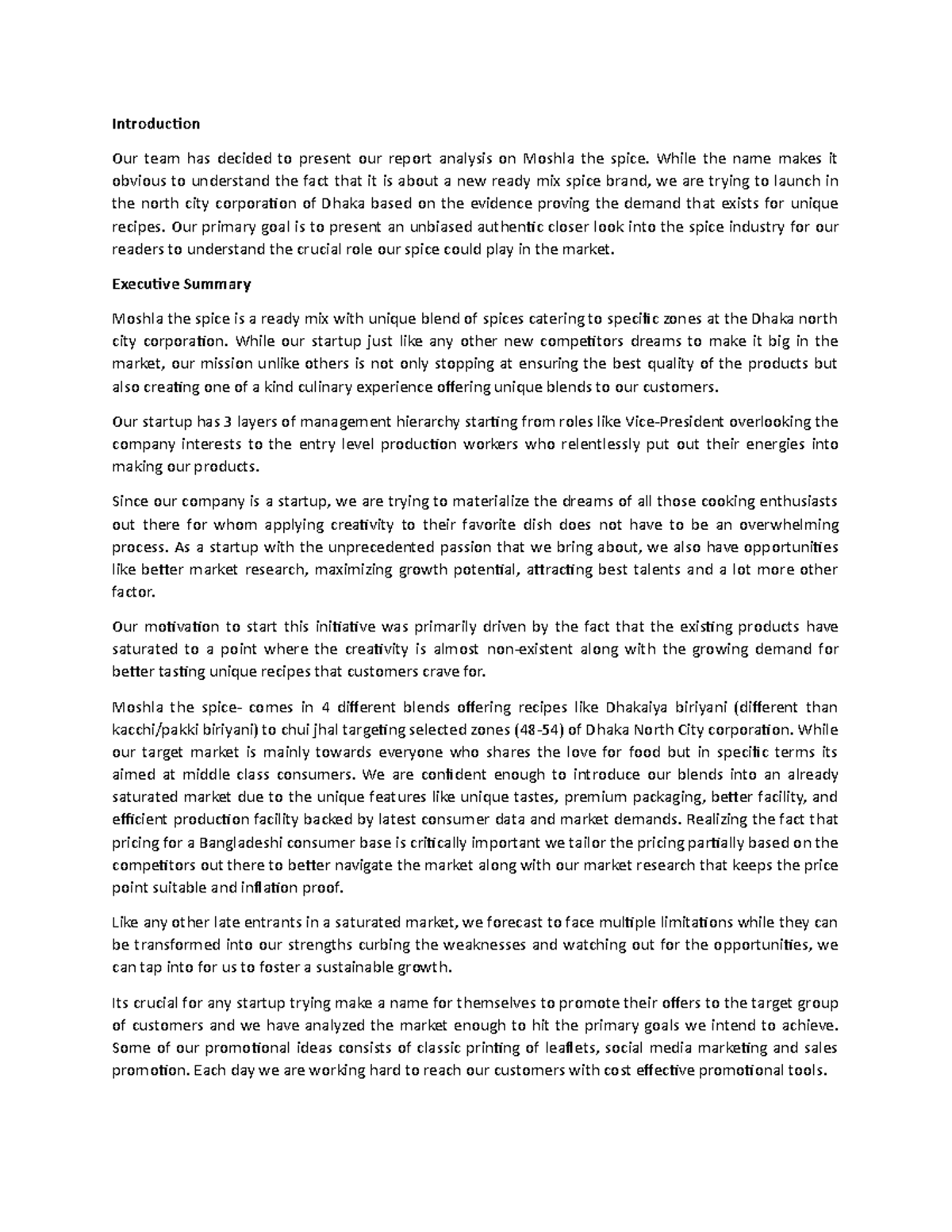 Introduction - business communication - Introduction Our team has ...