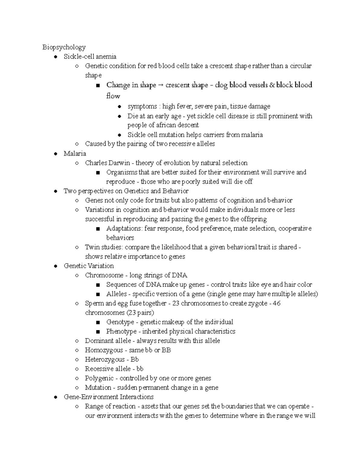 chapter-3-psych-notes-biopsychology-sickle-cell-anemia-genetic