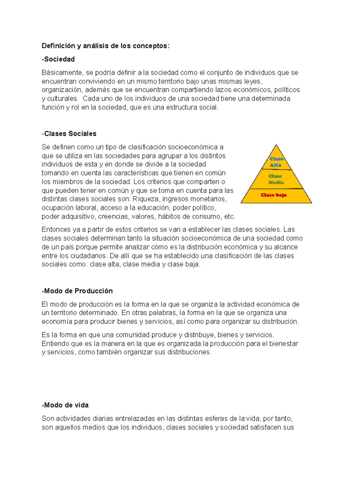 Definición y análisis de los conceptos - Definición y análisis de los ...